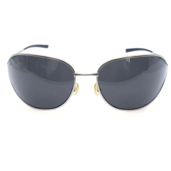 Prada Accessories - Prada Sunglasses Oval Wraparound Black Silver